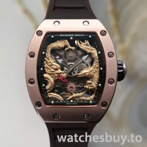 Richard Mille RM57-01 RM57-01-002 Men Around 50*40mm Gold Dragon and Phoenix Dial