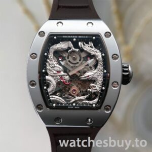 Richard Mille RM57-01 Men Around 50*40mm RM57-01-004 Silver Dragon and Phoenix Dial Silver