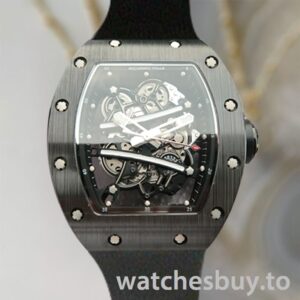 Richard Mille RM061 RM061-002 Around 50*40mm Men Black Skeleton Dial