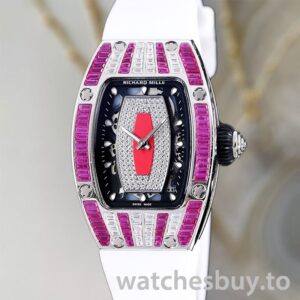 Richard Mille RM 07-01 31*45mm Ladies RM 07-01-013 Red With Diamonds Dial Silver