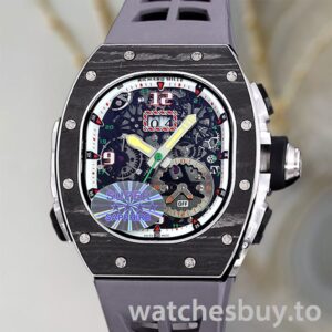 Richard Mille RM 62-01 50*42mm Men RM 62-01-007 Transparent Dial Rubber Band