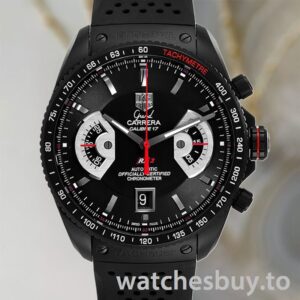 Tag Heuer Grand Carrera 43mm Men's CAV518B.FT6016 Black-tone