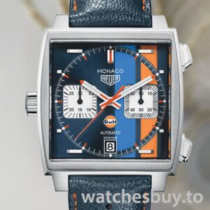 Tag Heuer Monaco 41mm CAW211R.FC6401 Men's Silver-tone Blue Dial