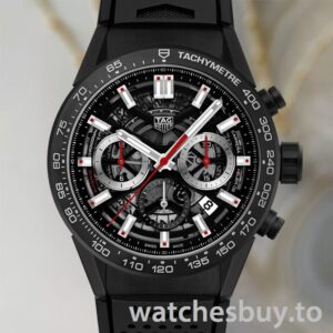 Tag Heuer Carrera 43mm Men's CBG2090.FT6145 Black Dial Black-tone
