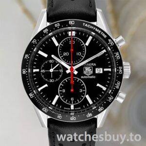 Tag Heuer Carrera 43mm Men's CV2014.FC6233 Leather Strap Automatic