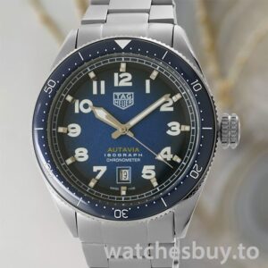 Tag Heuer Autavia 44mm WBE5116.EB0173 Men's Blue Dial Silver-tone