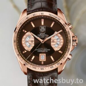 Tag Heuer Grand Carrera 43mm CAV514C.FC8171 Men Brown Dial Quartz