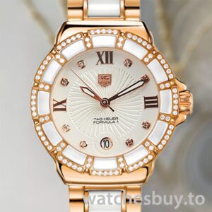 Tag Heuer Formula 1 38mm Ladies Formula1WDB-009 Rose Gold-tone Bracelet
