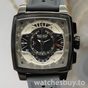 Tag Heuer Monaco 43mm Men MonacoBKAR-002 Rubber Band