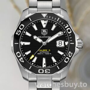 Tag Heuer Aquaracer Men 43mm WAY211A.BA0928 Silver-tone Bracelet